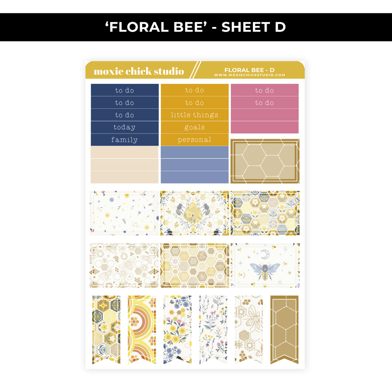 FLORAL BEE 'MUTLPLE SIZES' - NEW RELEASE