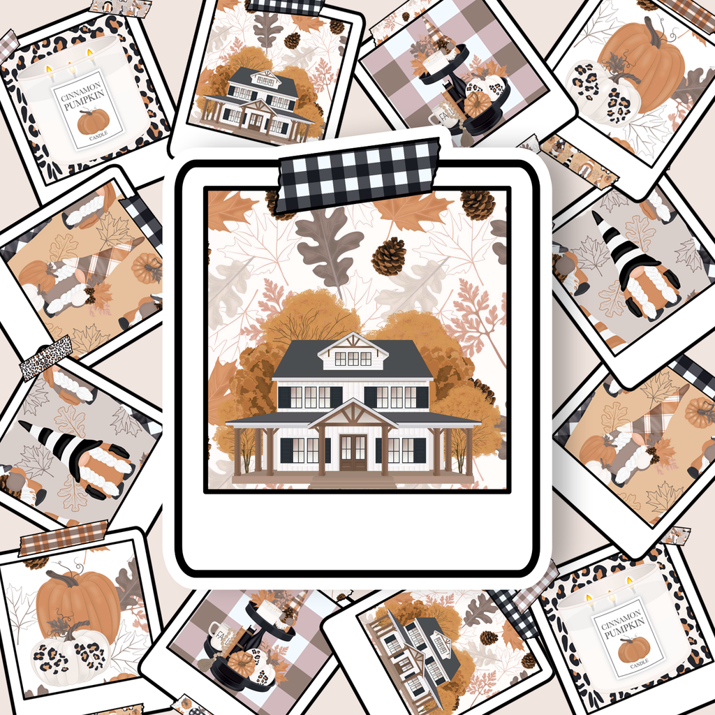 FALL FARMHOUSE DIE CUTS 'MULTIPLE OPTIONS' - PREMIUM MATTE STICKER / NEW RELEASE