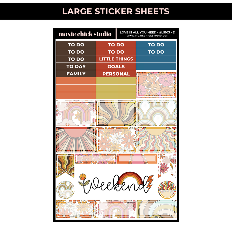 LOVE IS ALL YOU NEED / 5 LARGE SHEETS / NEW RELEASE