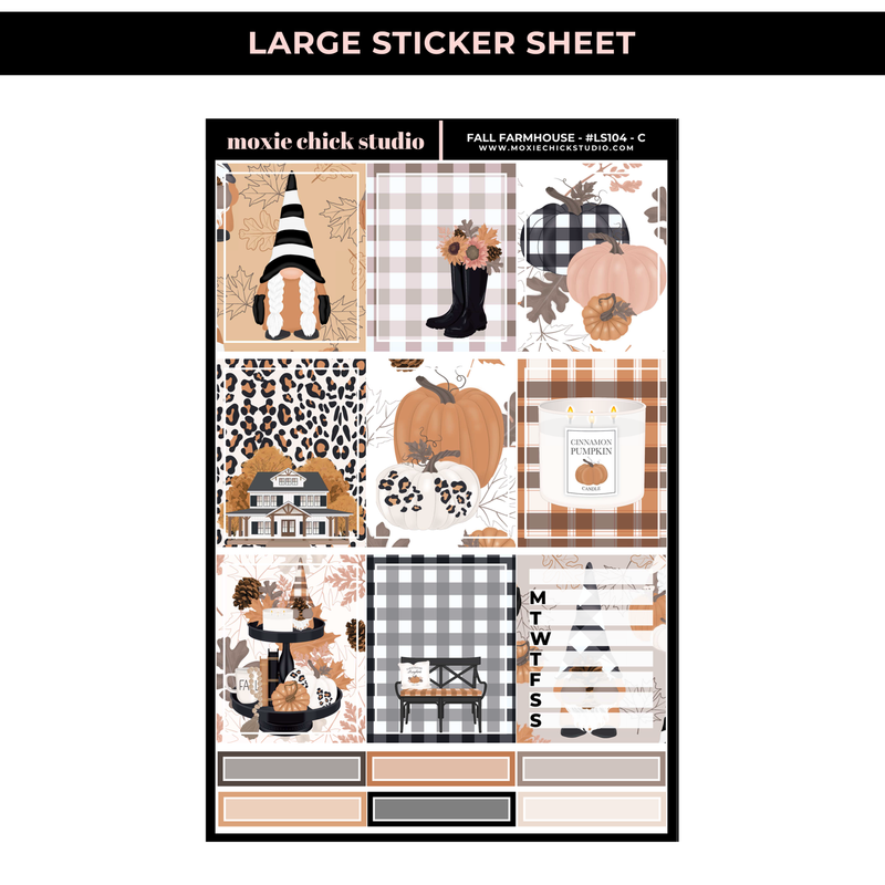 FALL FARMHOUSE / 5 LARGE SHEETS / NEW RELEASE