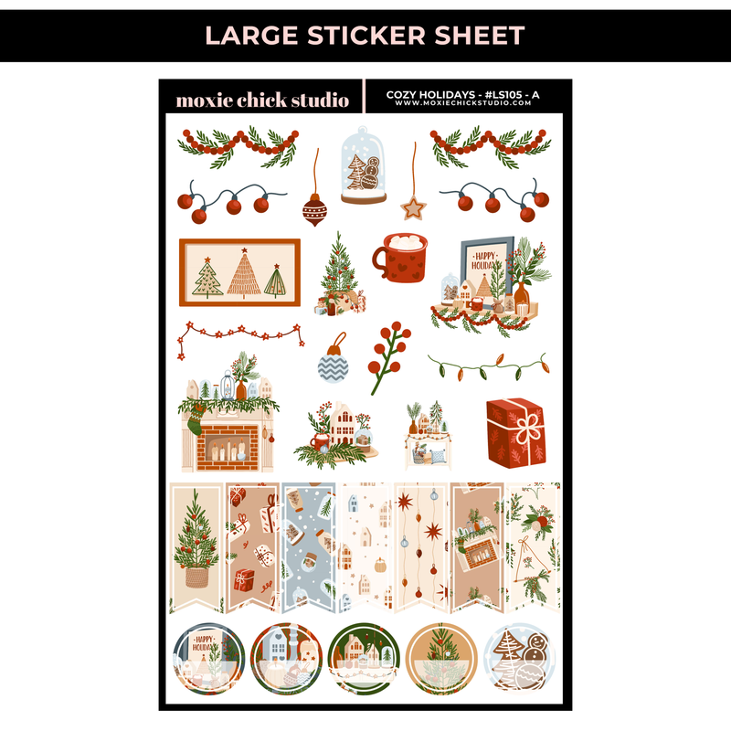 COZY HOLIDAYS / 5 LARGE SHEETS / NEW RELEASE