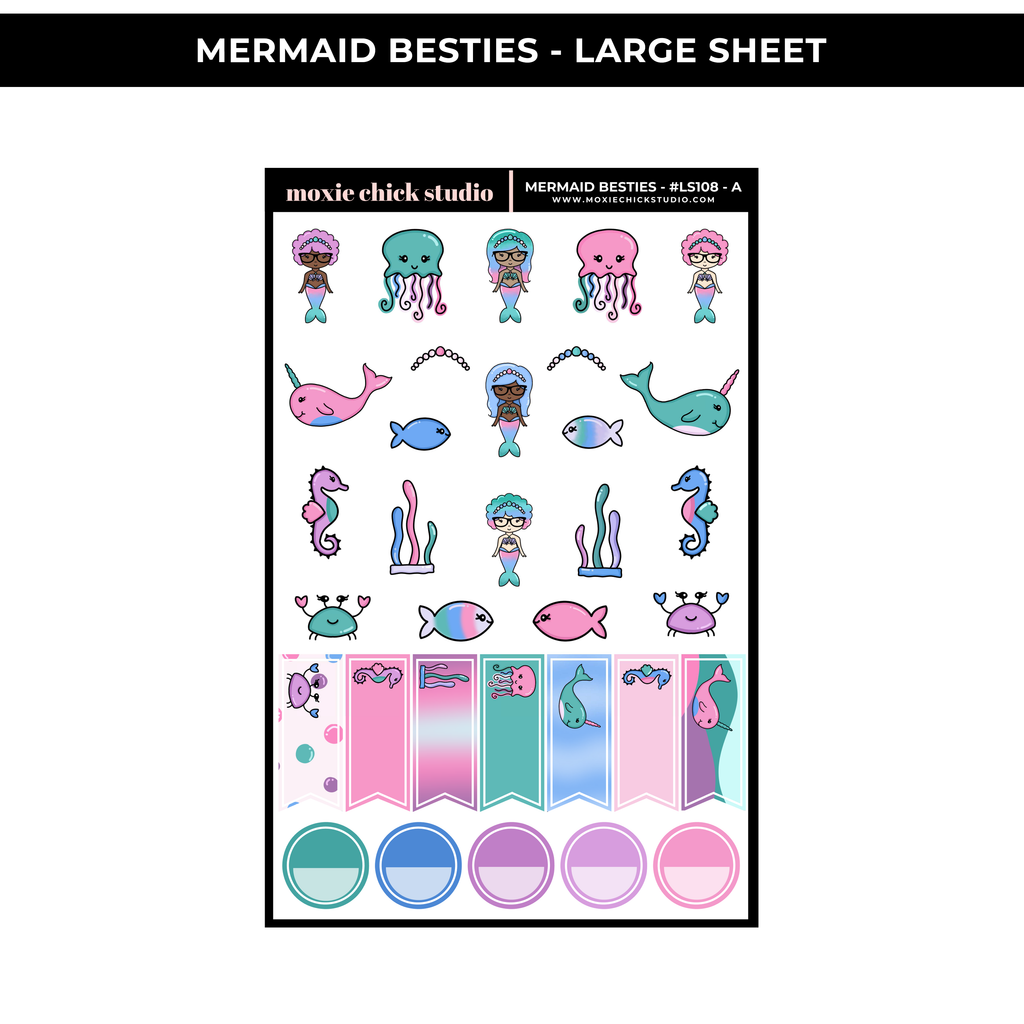 MERMAID BESTIES (HAND DRAWN) - NEW RELEASE