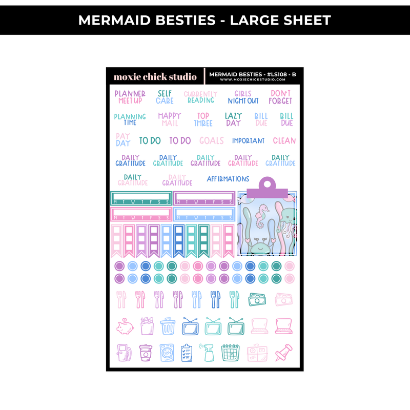 MERMAID BESTIES (HAND DRAWN) - NEW RELEASE