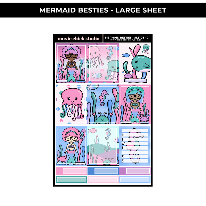 MERMAID BESTIES (HAND DRAWN) - NEW RELEASE