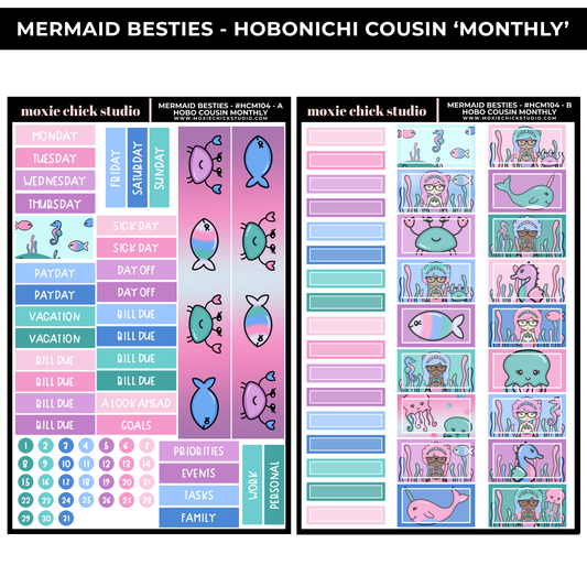 MERMAID BESTIES 'HOBONICHI COUSIN - MONTHLY' - NEW RELEASE