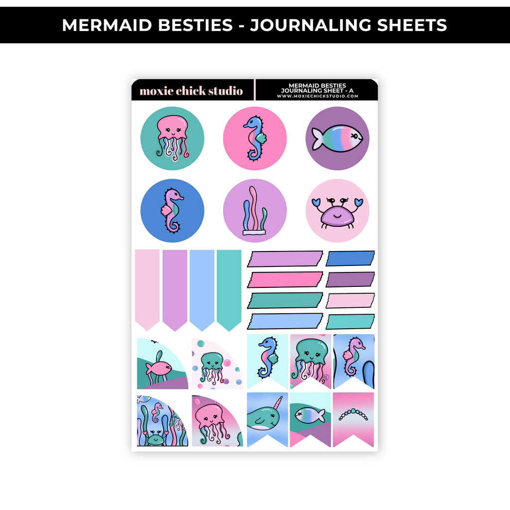 MERMAID BESTIES - JOURNALING SHEETS - NEW RELEASE