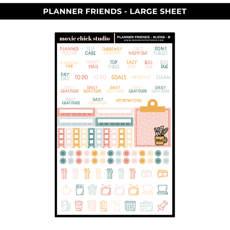 PLANNER FRIENDS (HAND DRAWN) - NEW RELEASE