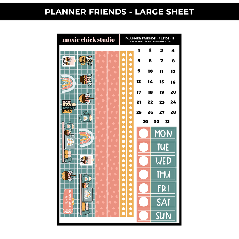 PLANNER FRIENDS (HAND DRAWN) - NEW RELEASE