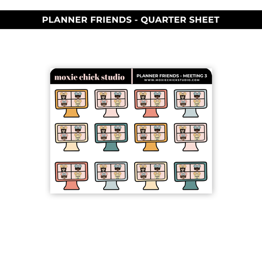 PLANNER FRIENDS - MEETING '3' (HAND DRAWN) - NEW RELEASE