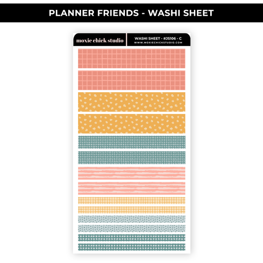 PLANNER FRIENDS - WASHI SHEET - NEW RELEASE