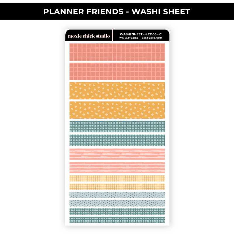 PLANNER FRIENDS - WASHI SHEET - NEW RELEASE