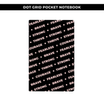 DOT GRID POCKET NOTEBOOK - WORDS BLACK BACKGROUND / NEW RELEASE