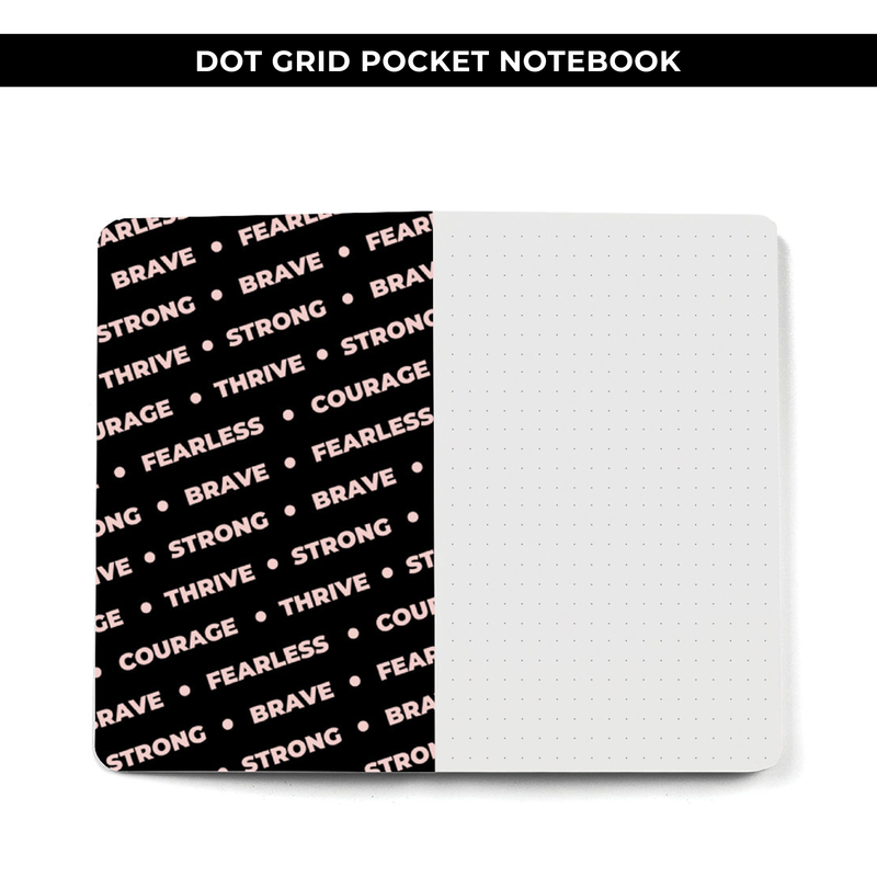 DOT GRID POCKET NOTEBOOK - WORDS PINK BACKGROUND / NEW RELEASE