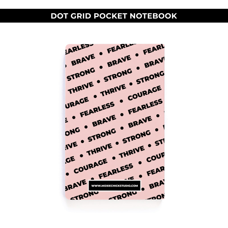 DOT GRID POCKET NOTEBOOK - WORDS PINK BACKGROUND / NEW RELEASE