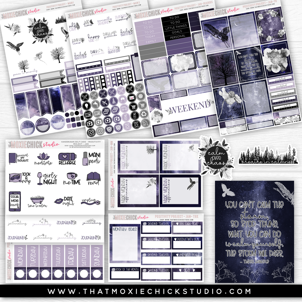 POSITIVITY PROJECT KIT - CALM // NEW RELEASE - That Moxie Chick Studio