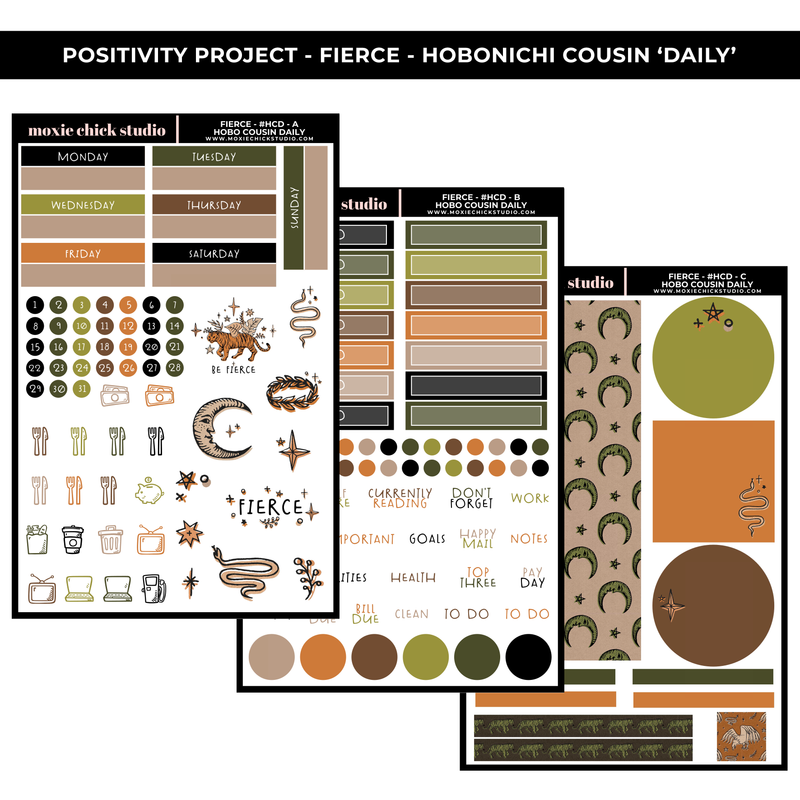 FIERCE 'HOBONICHI COUSIN - DAILY' - POSITIVITY PROJECT KIT - NEW RELEASE