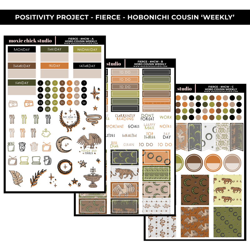 FIERCE 'HOBONICHI COUSIN - WEEKLY' - POSITIVITY PROJECT KIT - NEW RELEASE