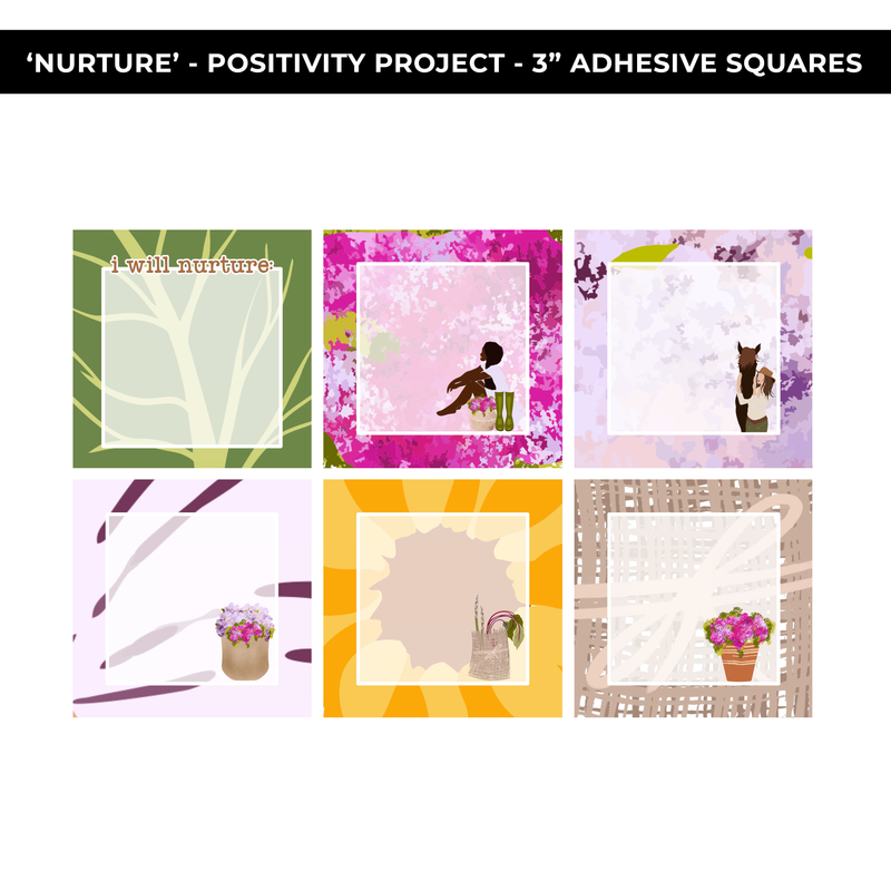 3" ADHESIVE JOURNALING SQUARES - NURTURE - NEW RELEASE