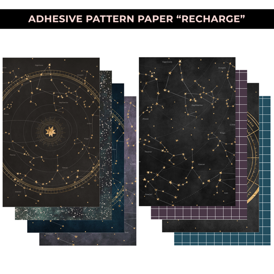 ADHESIVE PATTERNED PAPER "RECHARGE" - NEW RELEASE