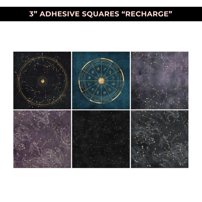 3" ADHESIVE JOURNALING SQUARES 'RECHARGE' - NEW RELEASE