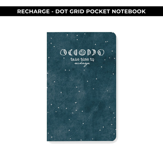 DOT GRID POCKET NOTEBOOK #1 - POSITIVITY PROJECT RECHARGE - NEW RELEASE