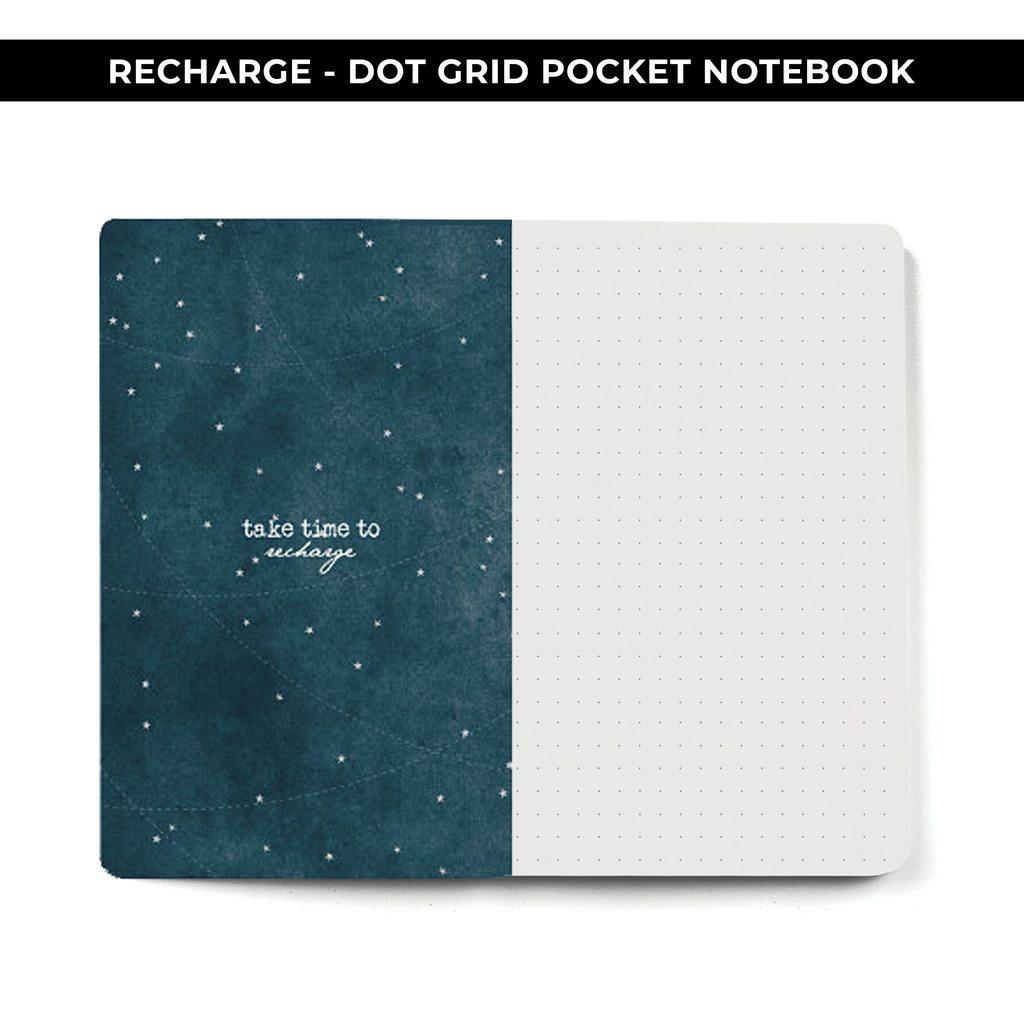 DOT GRID POCKET NOTEBOOK #3 - POSITIVITY PROJECT RECHARGE - NEW RELEASE