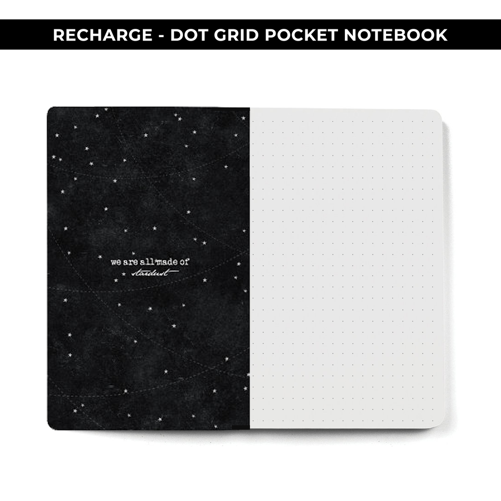 DOT GRID POCKET NOTEBOOK #1 - POSITIVITY PROJECT RECHARGE - NEW RELEASE