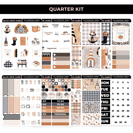 FALL FARMHOUSE - 8 SHEETS QUARTER KIT / NEW RELEASE