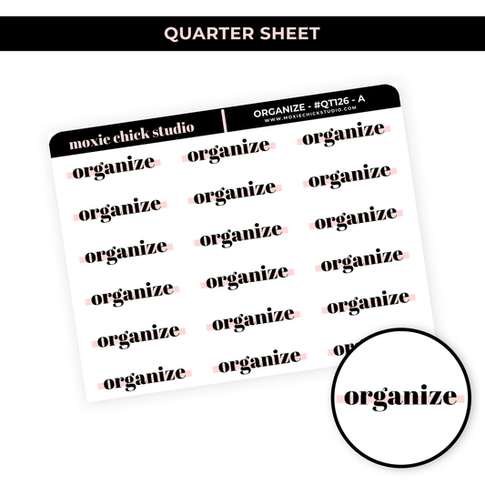 ORGANIZE HIGHLIGHT TEXT #QT126 - NEW RELEASE