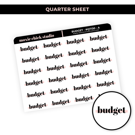 BUDGET HIGHLIGHT TEXT #QT130 - NEW RELEASE