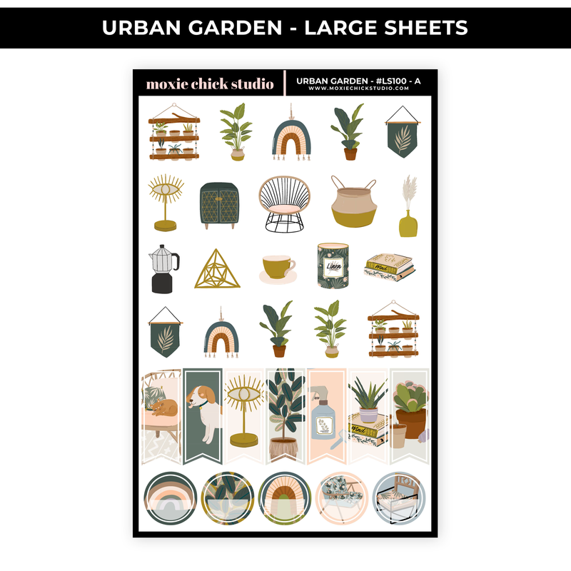 URBAN GARDEN - 5 LARGE SHEETS - NEW RELEASE