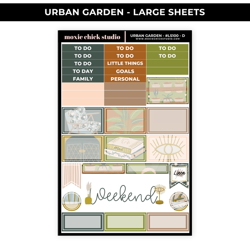 URBAN GARDEN - 5 LARGE SHEETS - NEW RELEASE