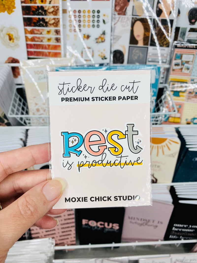 REST IS PRODUCTIVE PREMIUM MATTE 3" DIE CUT