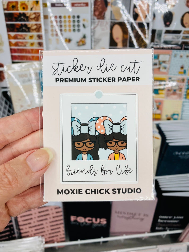 PLANNER FRIENDS/MOXIE CHICKS - DIE CUTS 2.5" - 3" PREMIUM MATTE STICKER