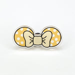 YELLOW BOW 2" ACRYLIC PIN